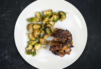 Bunless Brie, Mushroom & Caramelized Onion Grass-Fed Burger