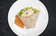Honey-Dijon Chicken Salad on Low Carb Tortilla