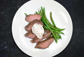 Grass-Fed Steak Tenders with Herb Butter