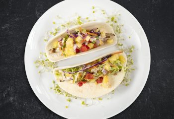 Wild Cod Tacos With Chipotle Aioli & Pineapple Slaw