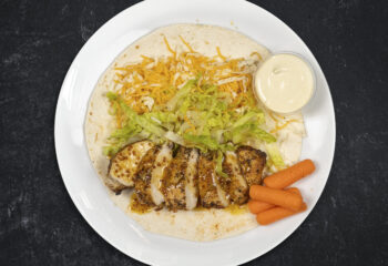 Grilled Honey Mustard Chicken Wrap on Low Carb Tortilla