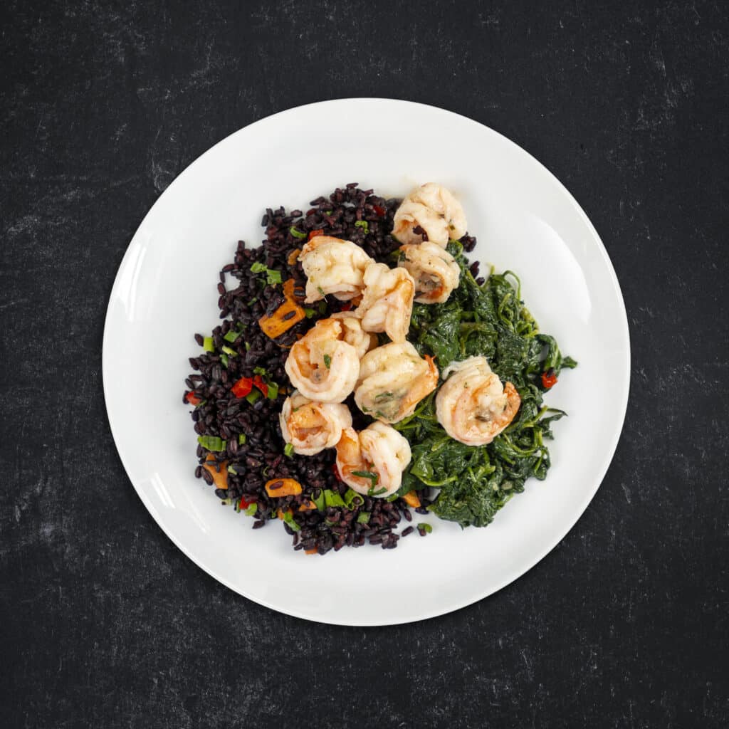 Lemon Garlic Shrimp over Forbidden Rice Fit AF Nutrition
