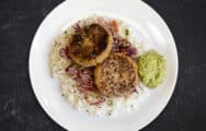 Wild Salmon Cakes with Wasabi Aioli