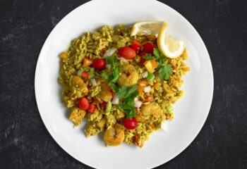 Cilantro Citrus Seafood Paella