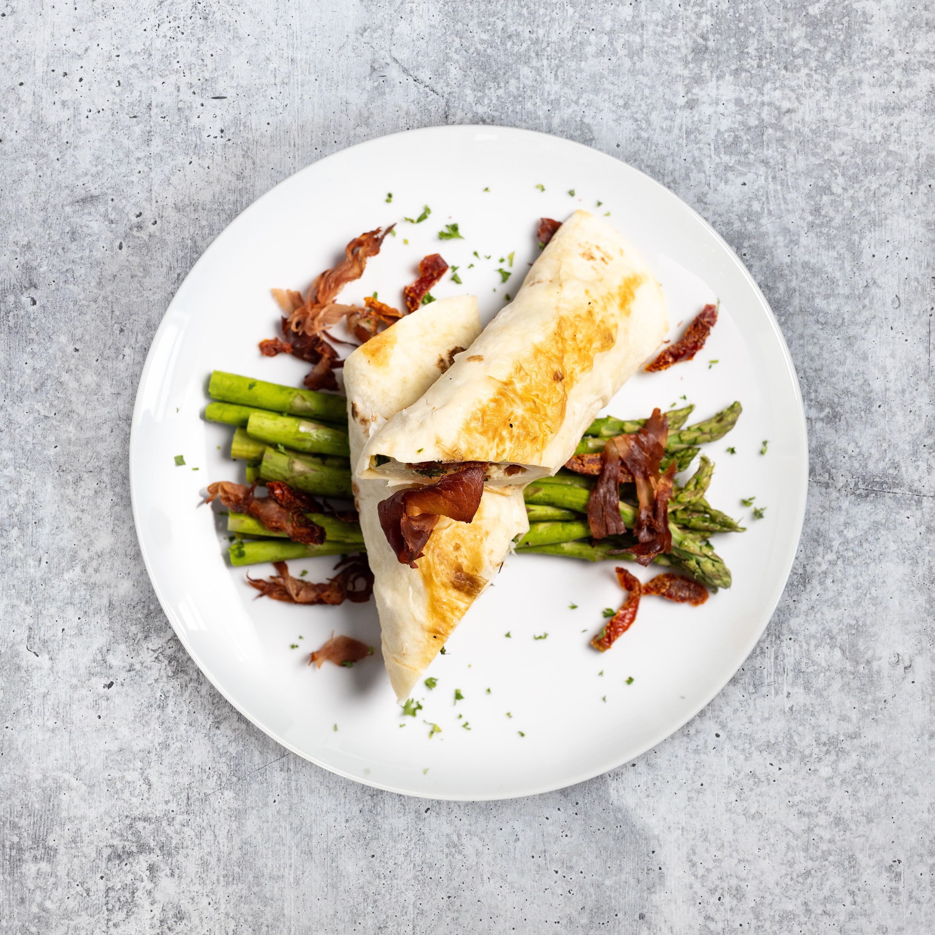 Free Mediterranean Breakfast Taquito on Low Carb Tortilla