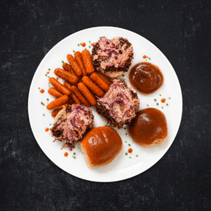 Blueberry BBQ Chicken Sliders with Chipotle-Lime Slaw